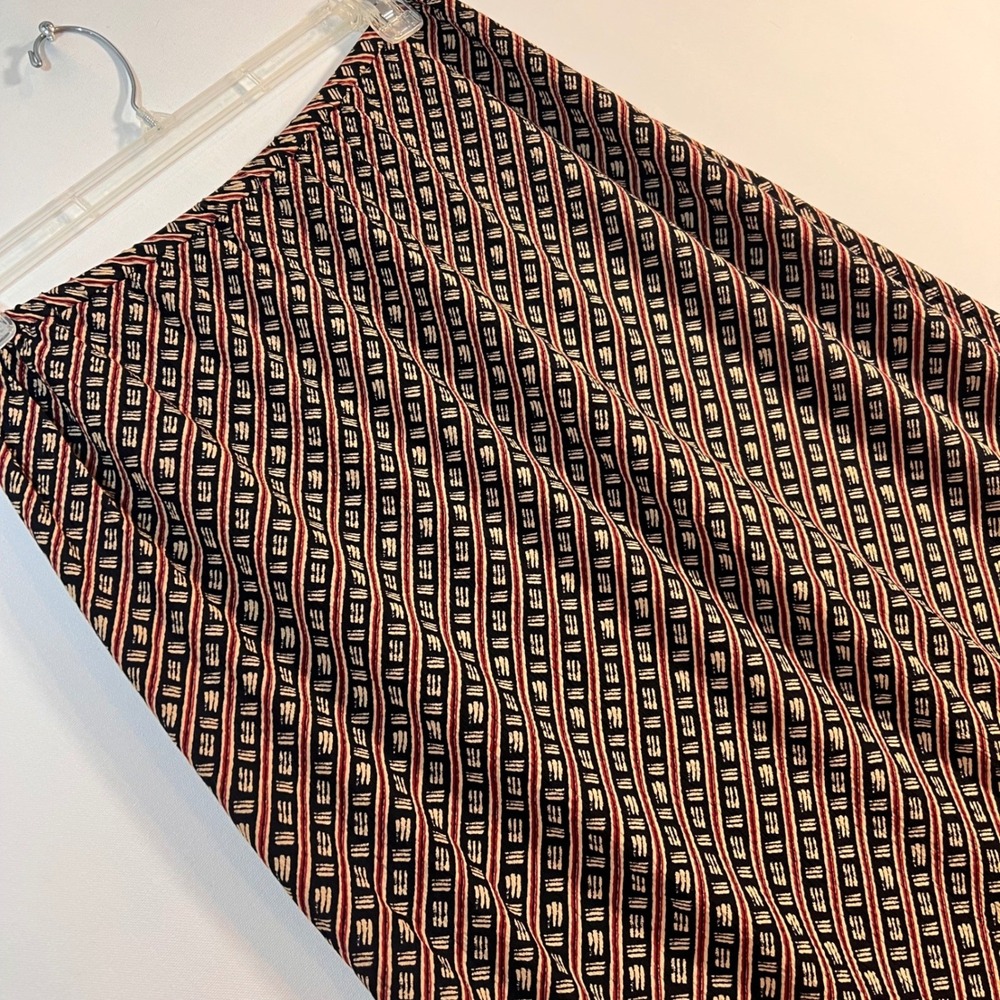 Vintage Villager Liz Claiborne Maxi Skirt Womens L Geometric Striped